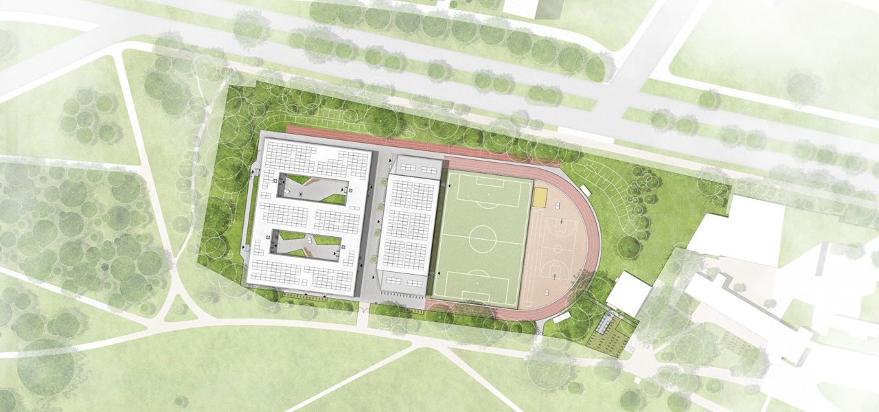 Lageplan Interim Gymnasium Kreuzgasse Köln